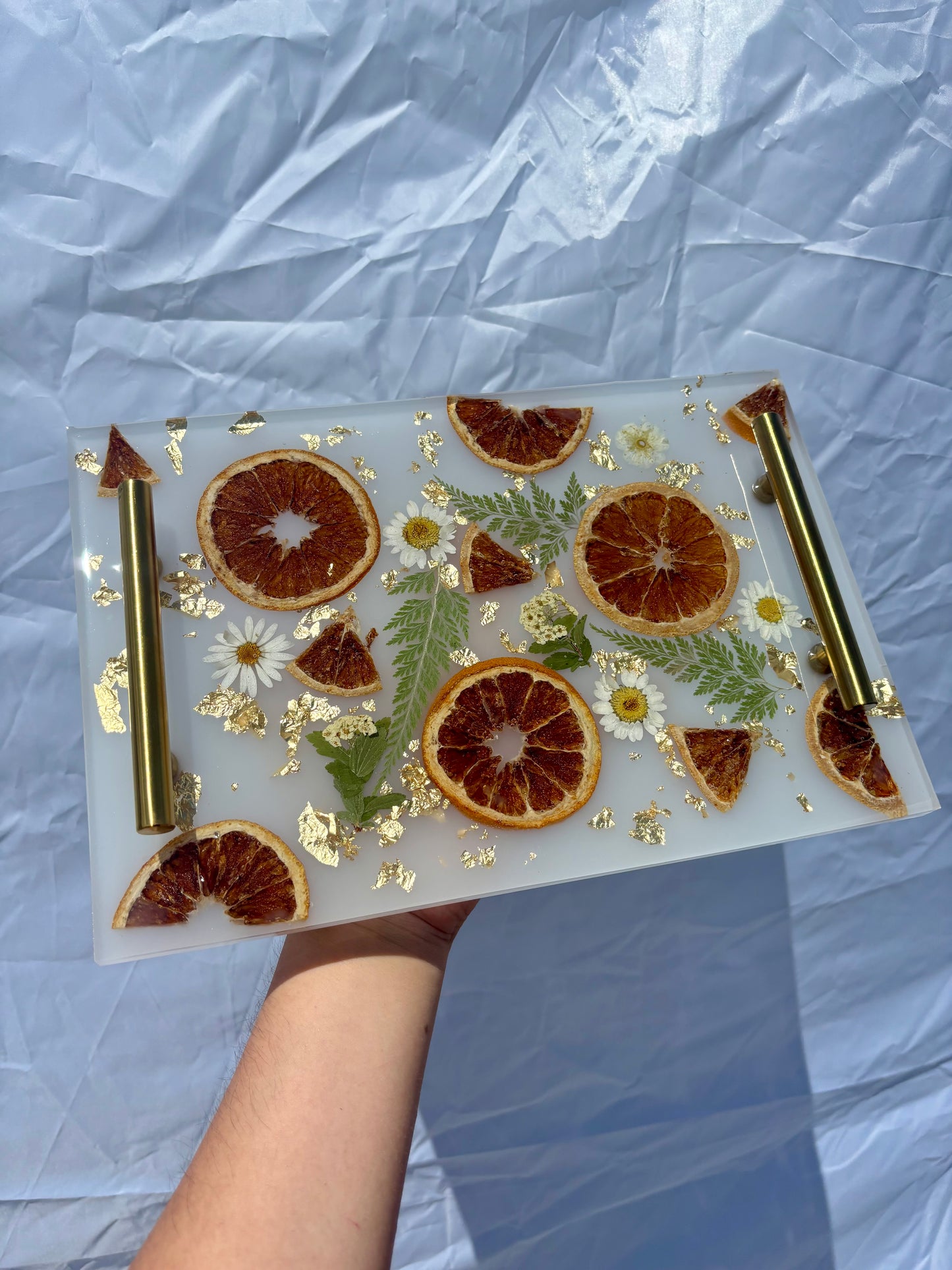Orange citrus tray