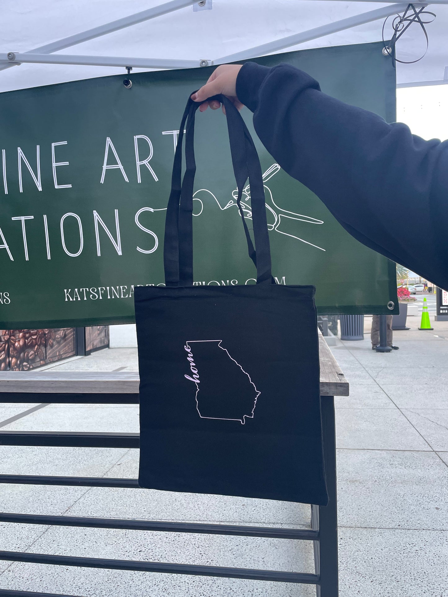 Georgia outline tote bag
