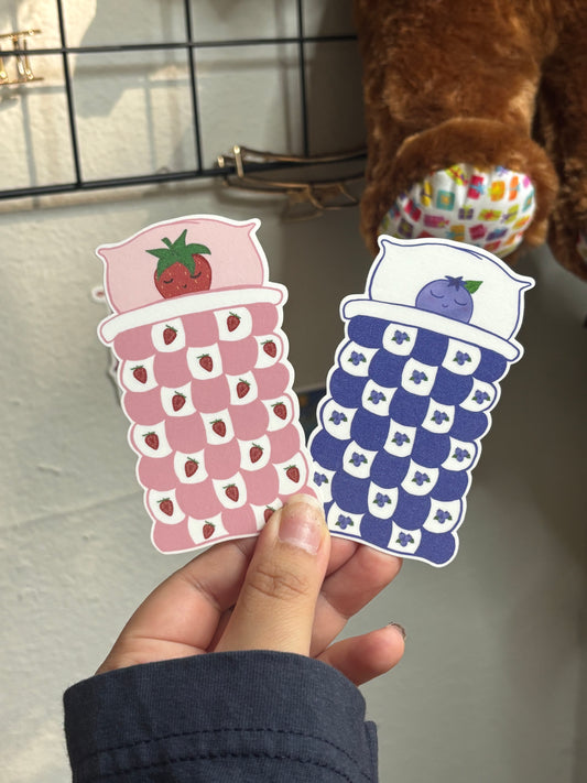 Sleeping fruit bookmark