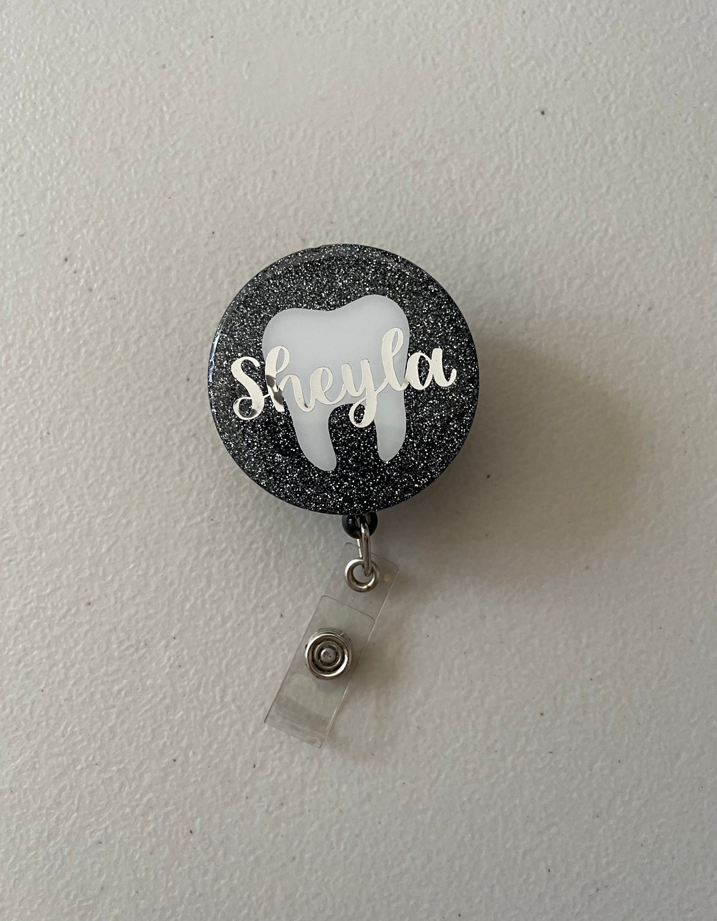 Glitter Dental Badge Reels