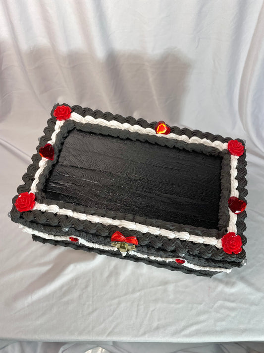 Caja de corazón de madera de grado B