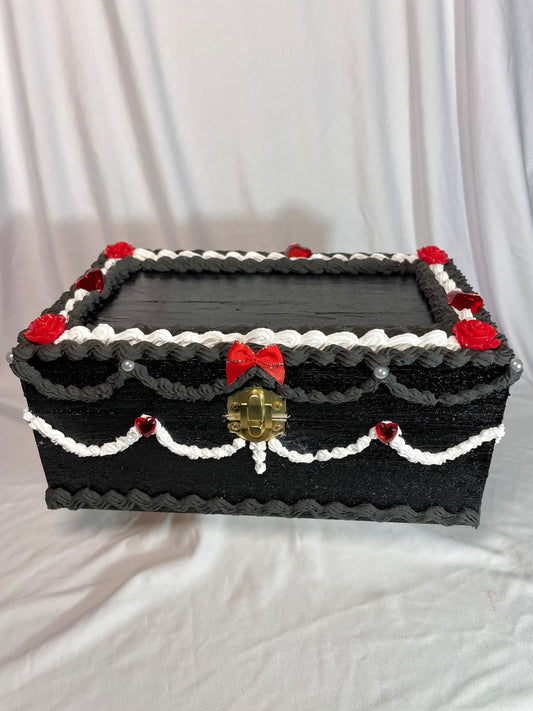 Caja de corazón de madera de grado B