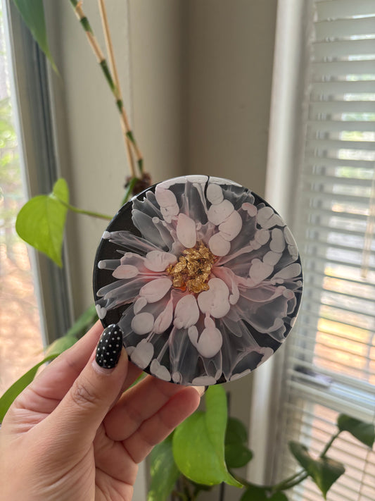 Pink flower coaster