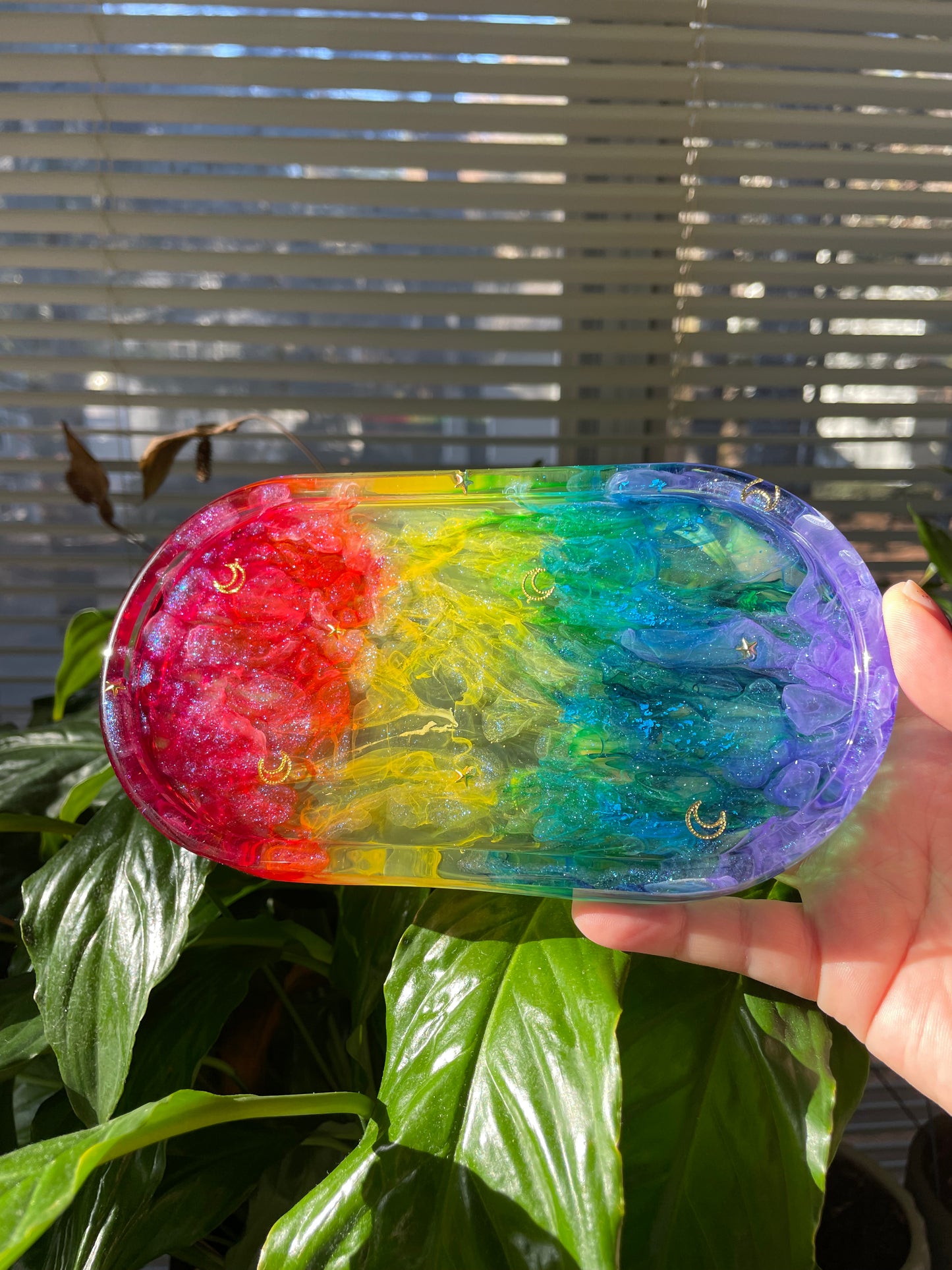 Rainbow galaxy tray
