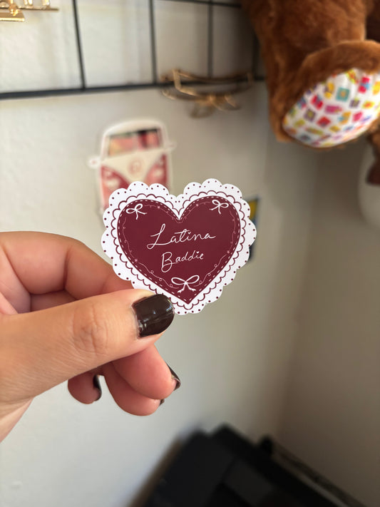 Latina Baddie Heart sticker