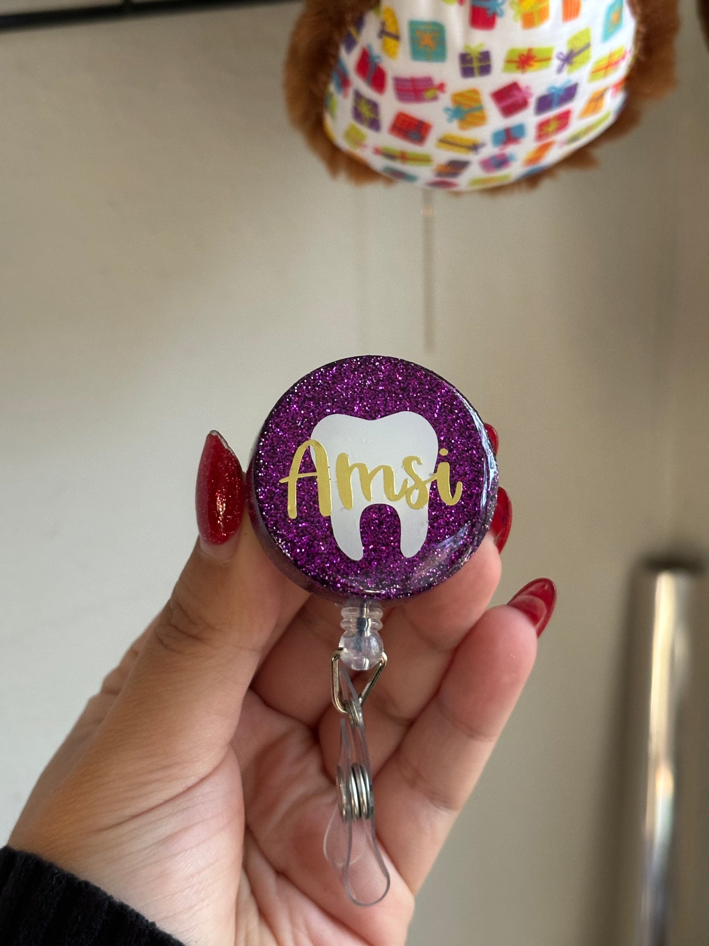 Glitter Dental Badge Reels