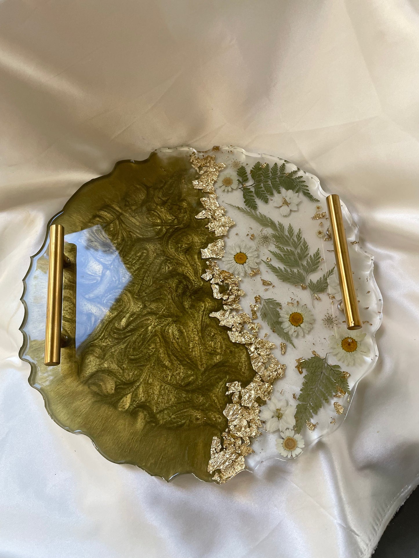 PRE-ORDER half & half floral tray