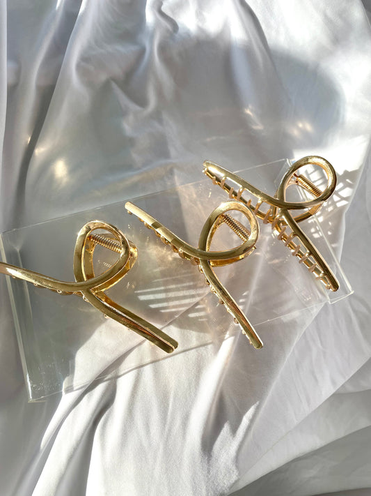 Gold claw clip (B)