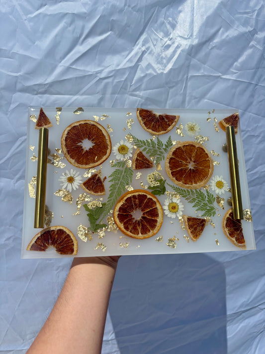 Orange citrus tray