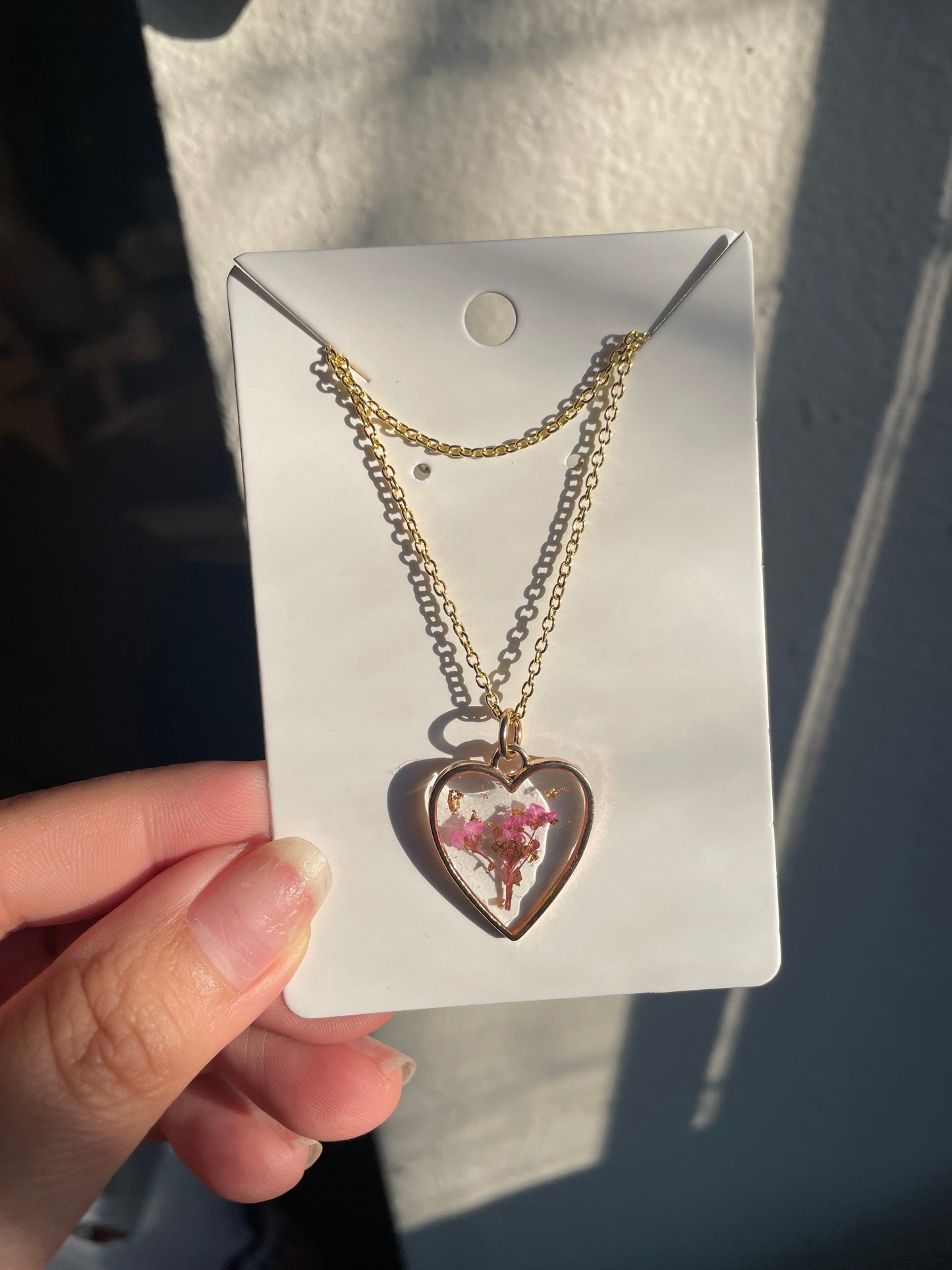Gold heart necklaces