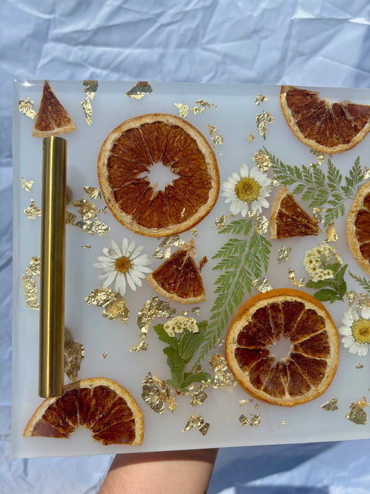 Orange citrus tray