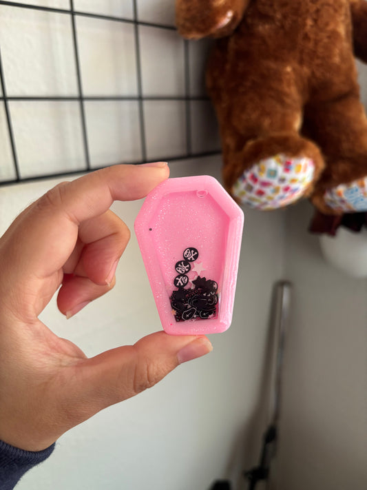 B- grade Pink coffin badge reel