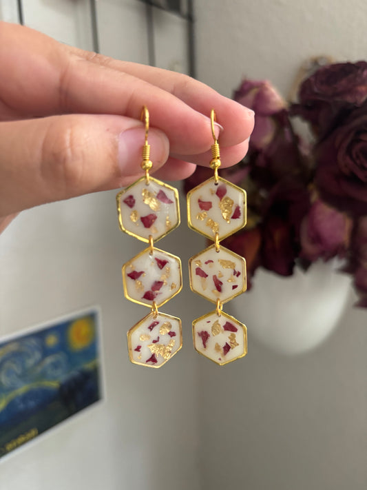 Hexagon earrings