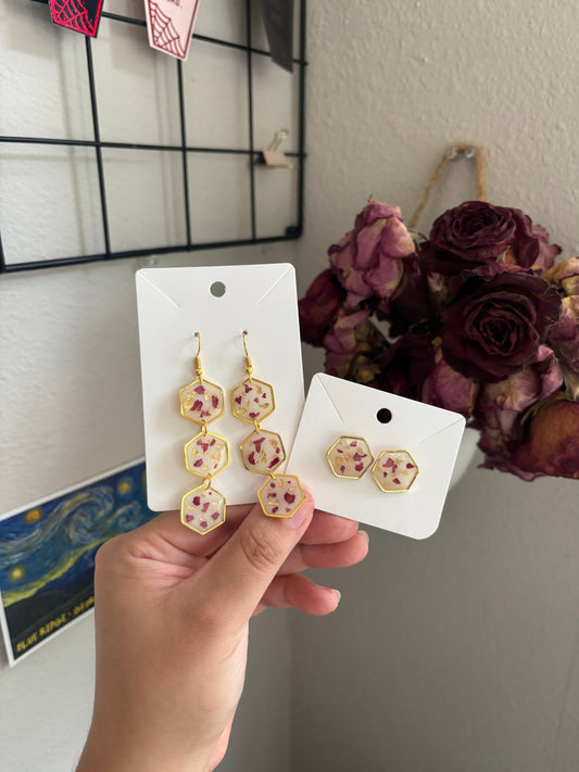 Hexagon earrings