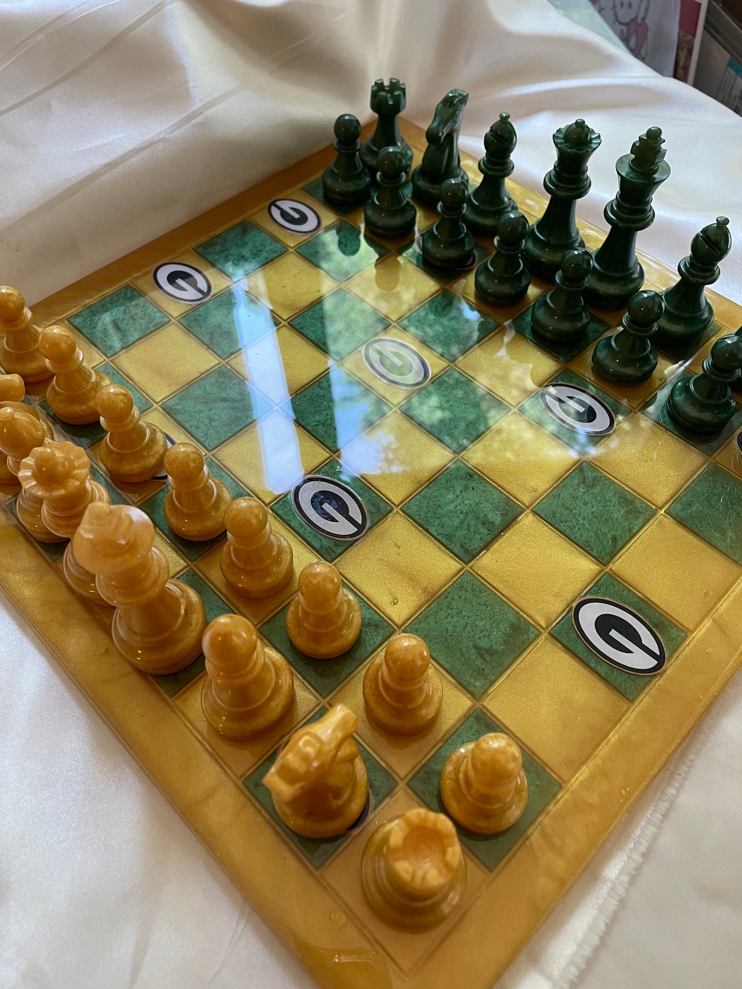 Georgia Packers chessboard