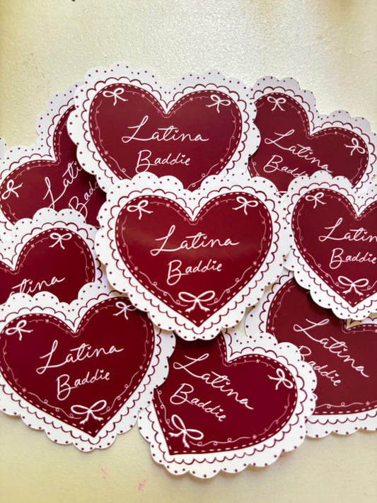 Latina Baddie Heart sticker